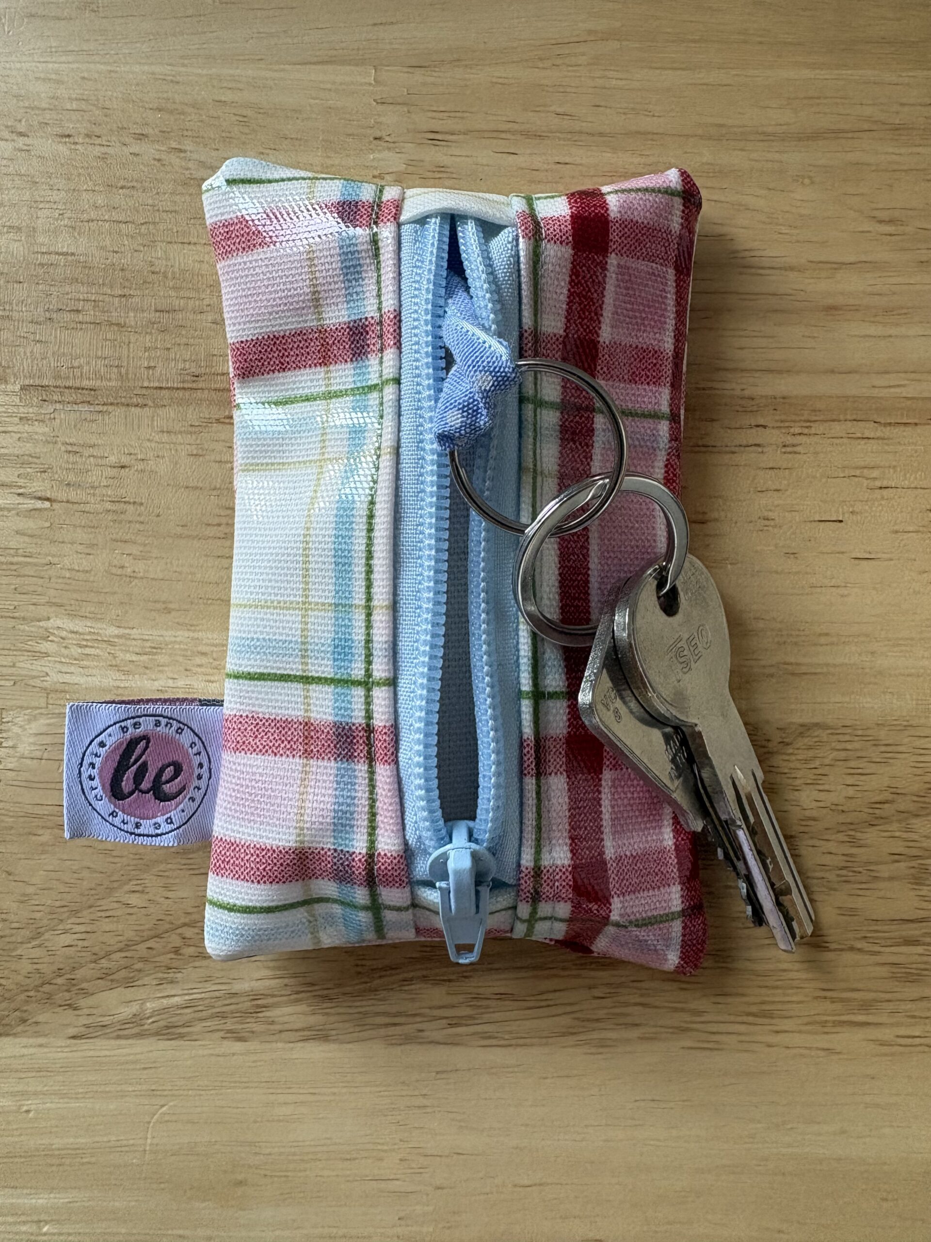 Etui na klucze pastelowa kratka